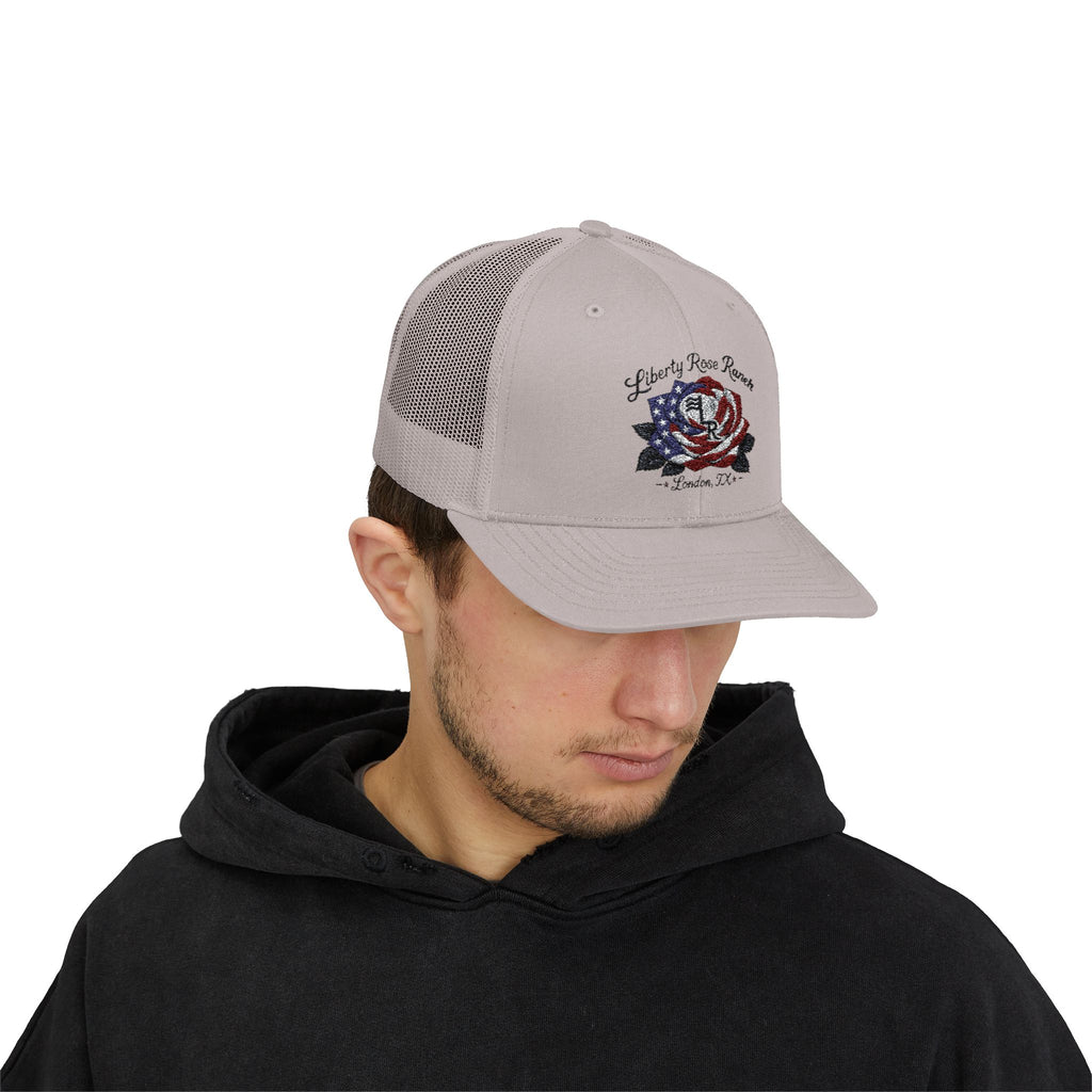 Liberty Rose- Black Leaf Edition, Trucker Cap — Liberty Rose Ranch, London TX Snapback