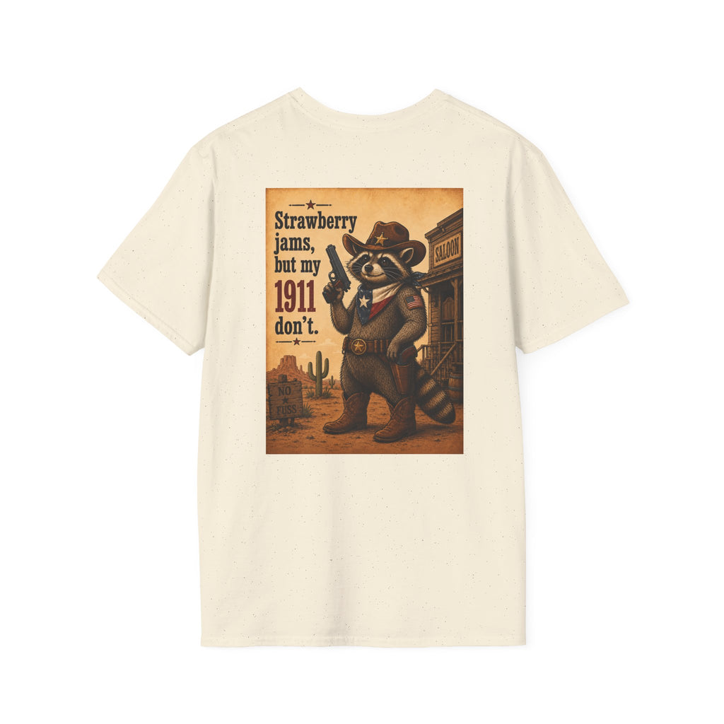 Raccoon Slinger 1911 Tee — "Strawberry jams, my 1911 don't" T-Shirt
