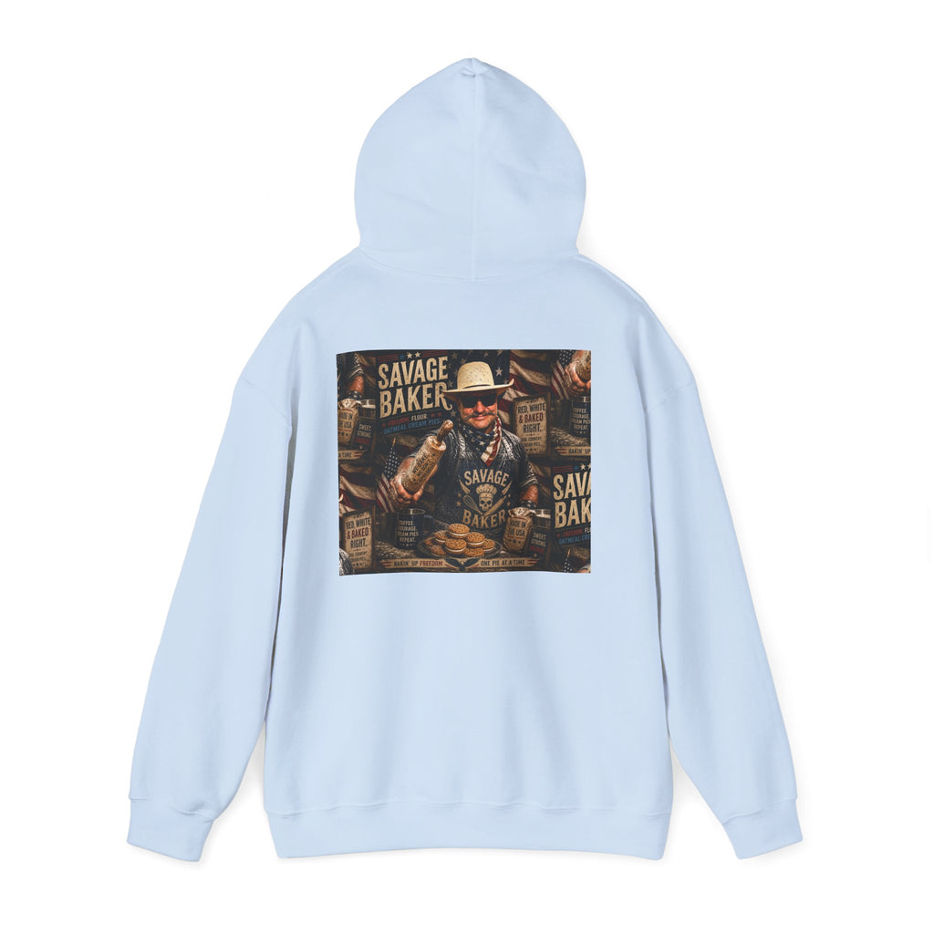 Hoodie — 'Savage Baker' Vintage Red,White, and Oatmeal Cream Pies Graphic Hoodie
