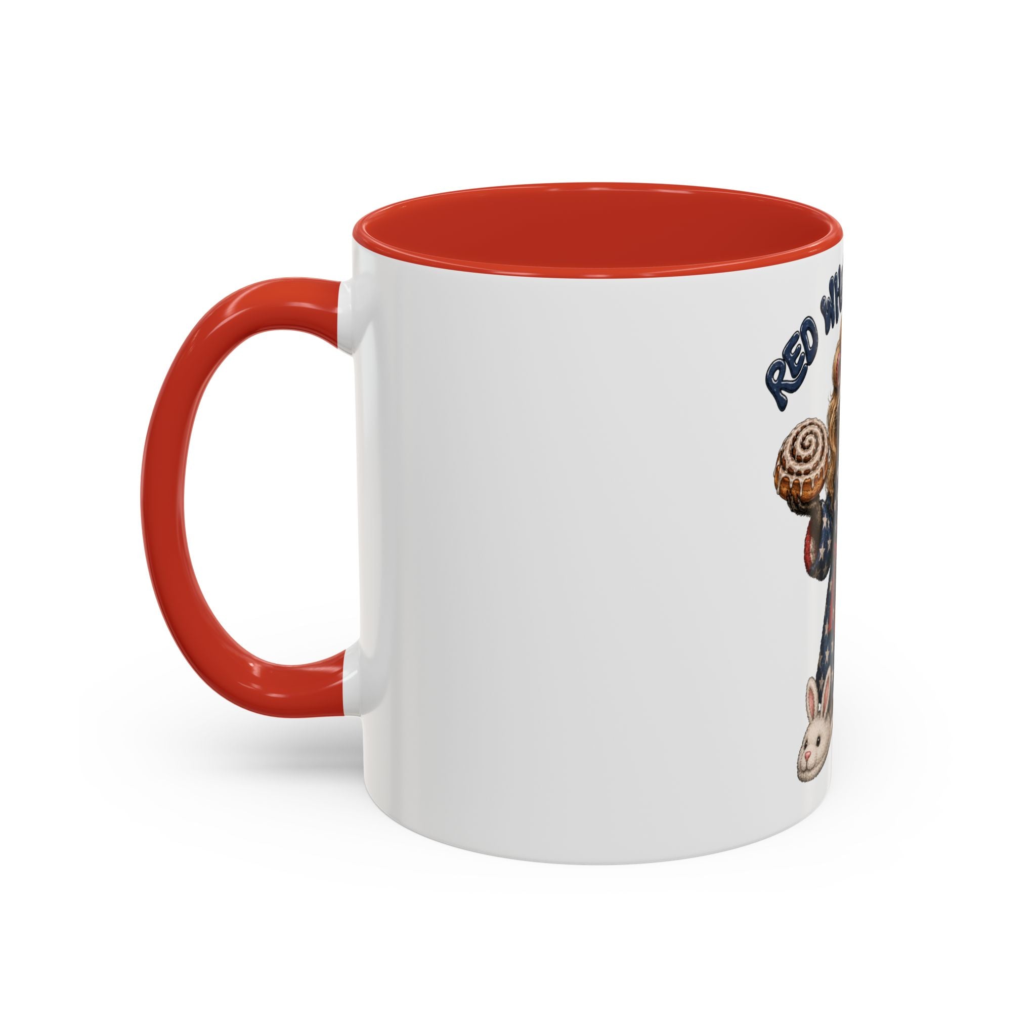 Red White and Feral Raccoon Coffee Mug