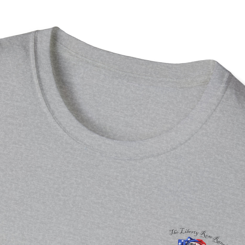 Liberty Rose T-Shirt - Patriotic Vintage Flag & Rose Design, We the People