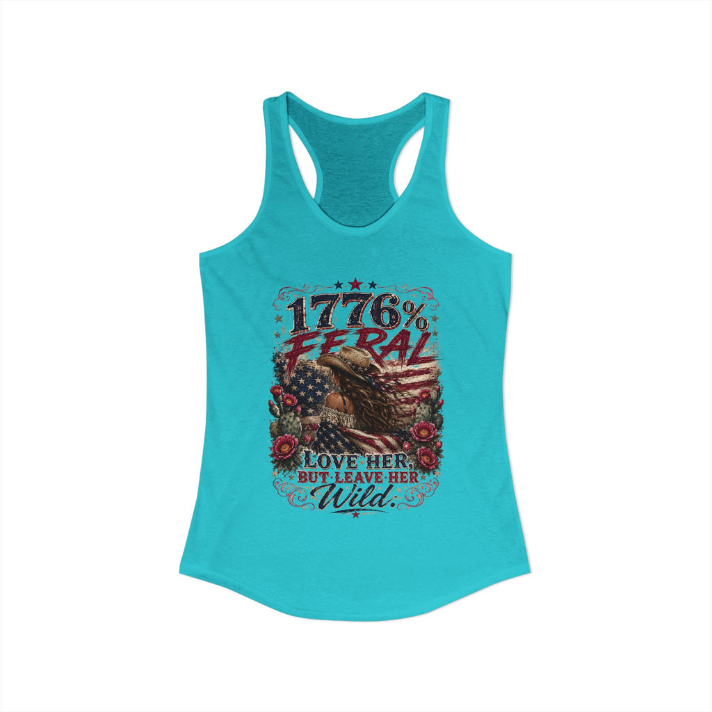 Leave Her Wild Cactus Flower Racerback Tank — 1776% Feral Collection