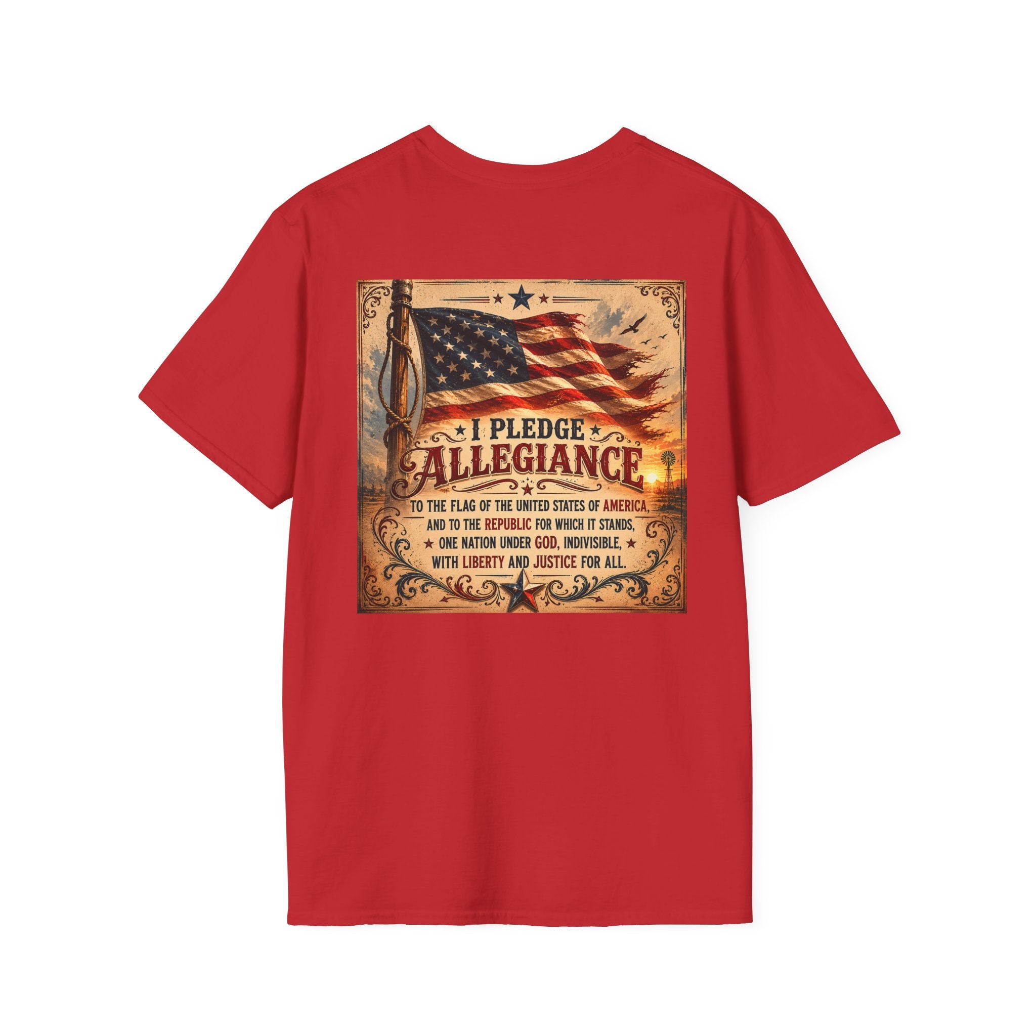T-Shirt — Liberty Rose Ranch, Pledge of Allegiance Vintage Logo Tee
