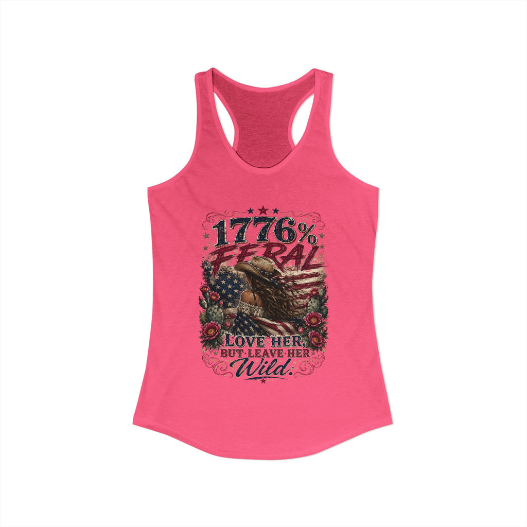 Leave Her Wild Cactus Flower Racerback Tank — 1776% Feral Collection