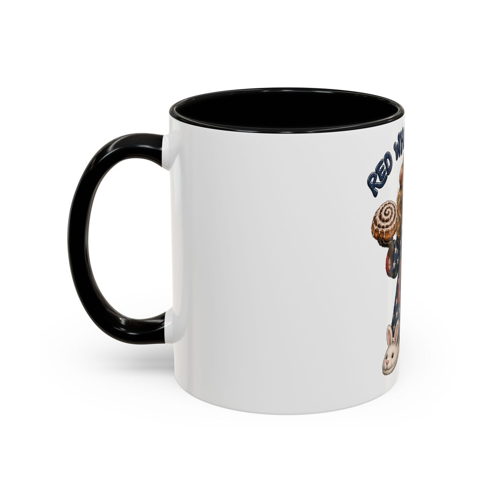 Red White and Feral Raccoon Coffee Mug