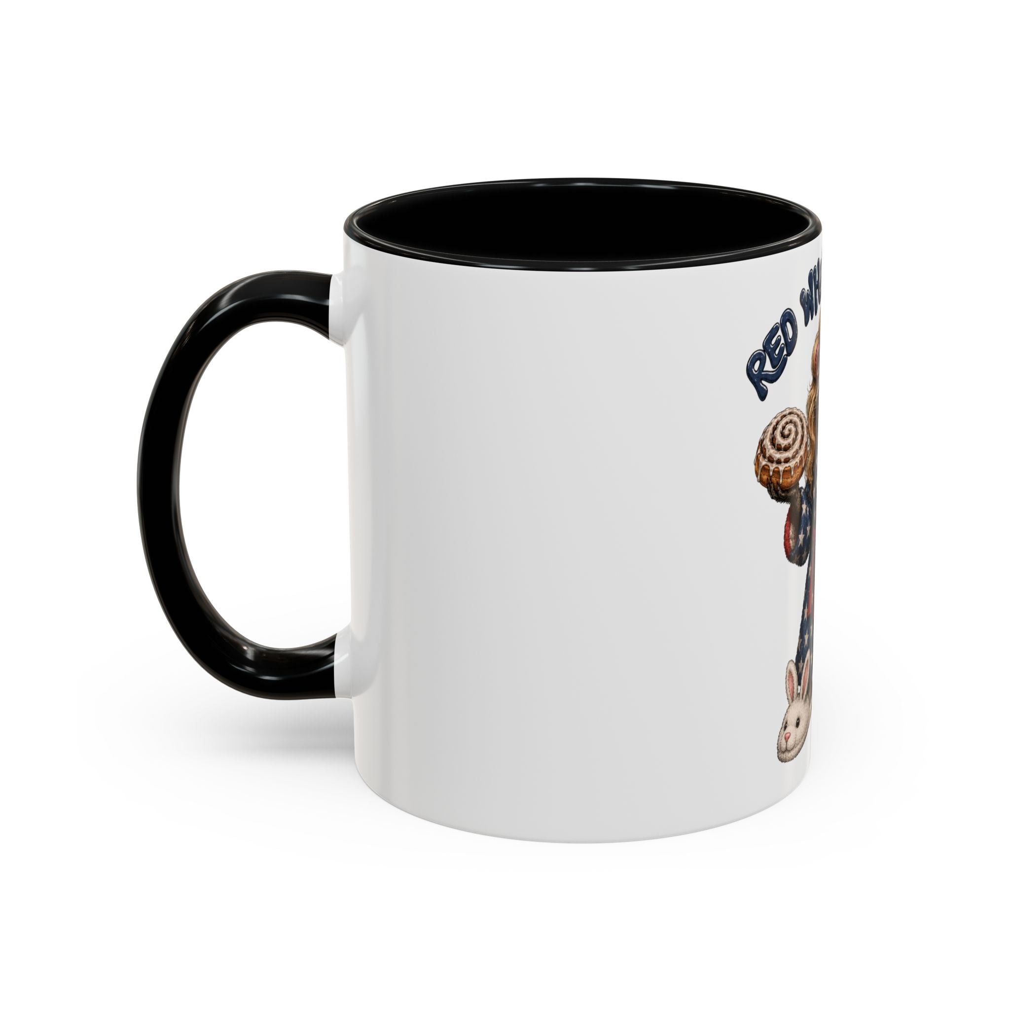 Red White and Feral Raccoon Coffee Mug