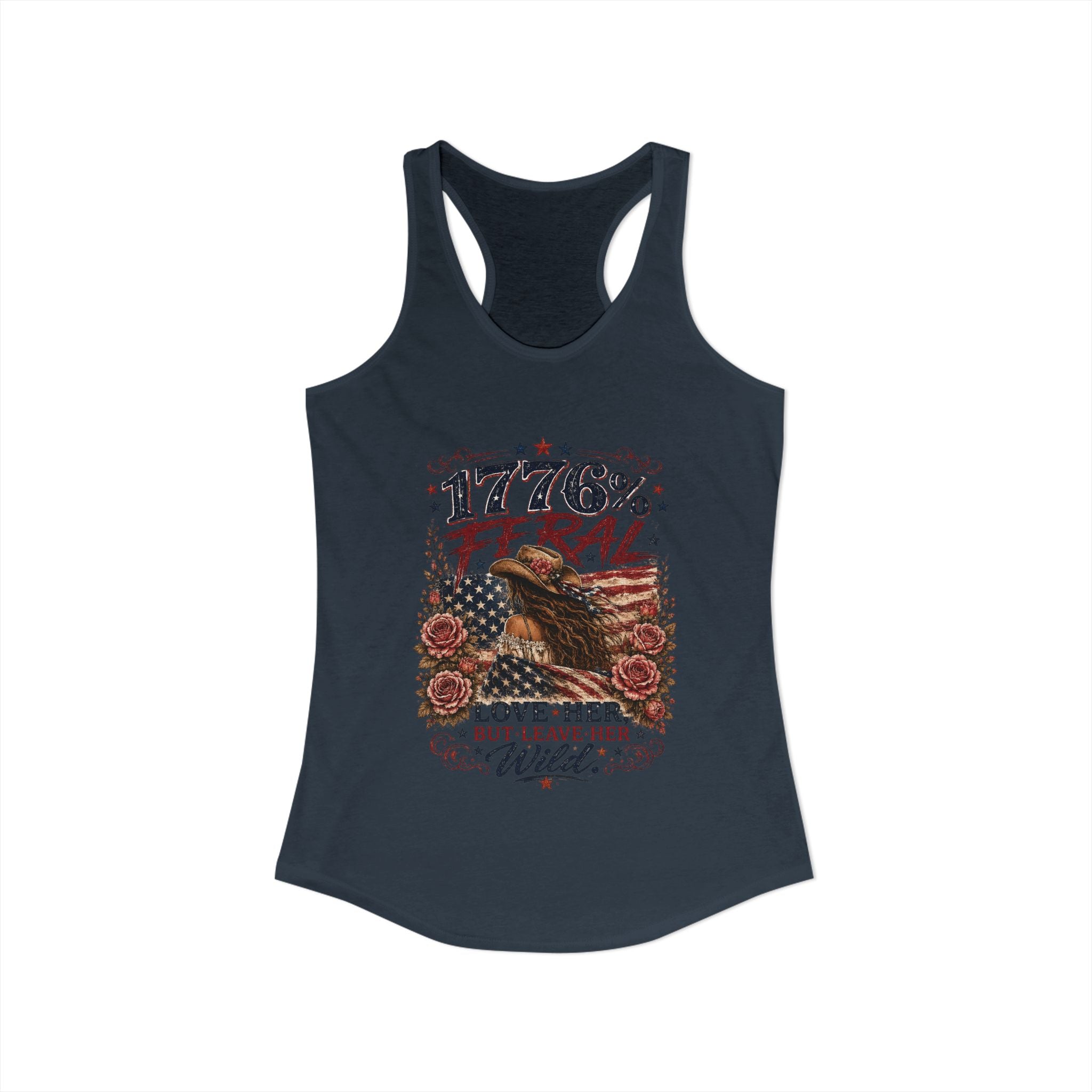 Keep Her Wild 1776% Feral Roses Racerback Tank