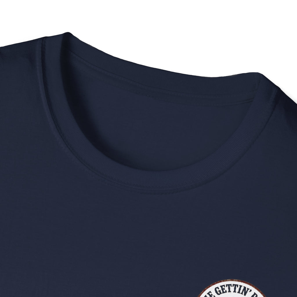 T-Shirt — Savage Baker Patriotic Retro Logo Tee (front chest patch & back graphic)