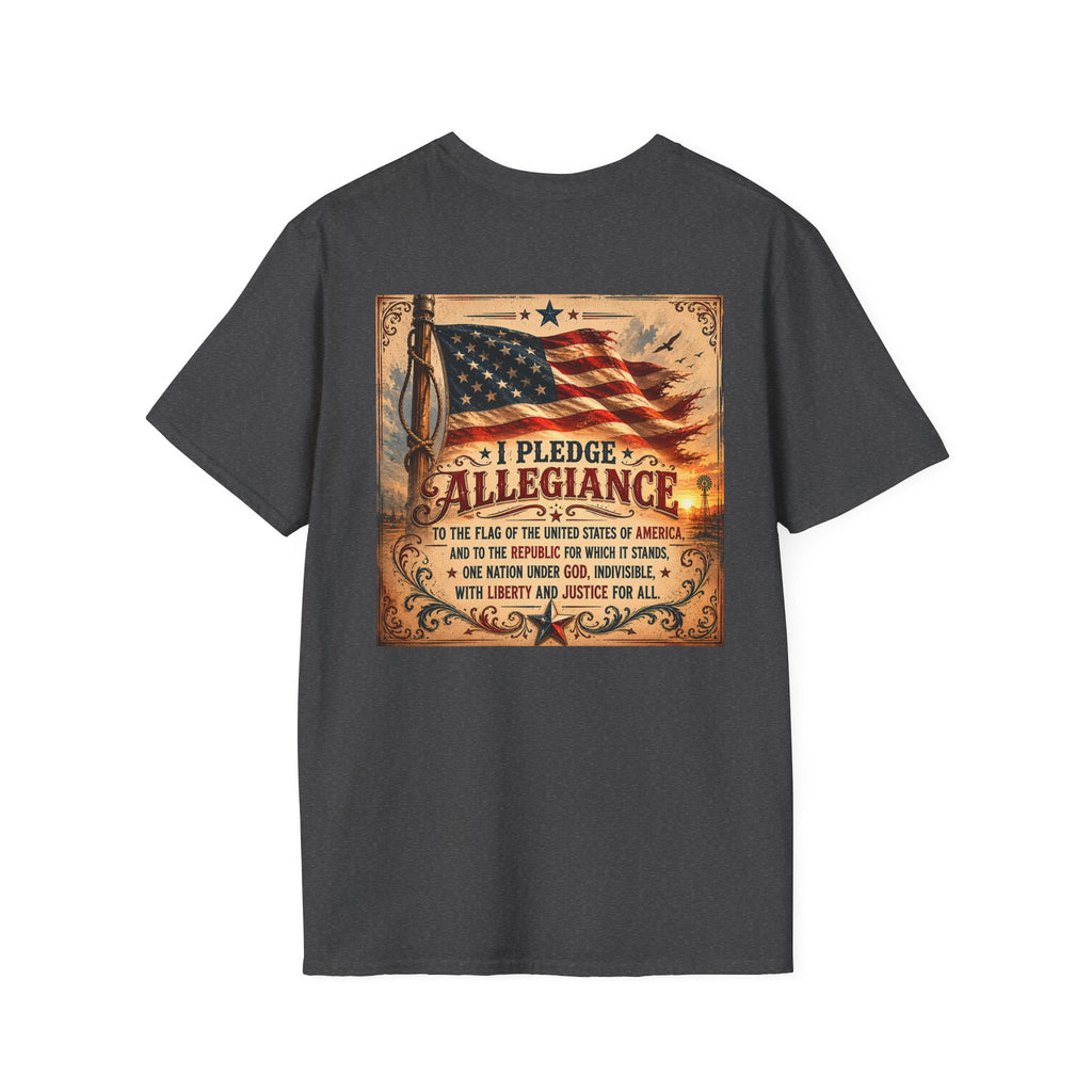 T-Shirt — Liberty Rose Ranch, Pledge of Allegiance Vintage Logo Tee