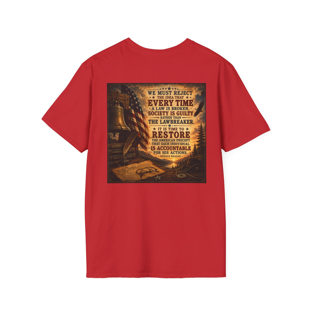Restore Accountability Reagan Quote T-Shirt — Presidential Collection
