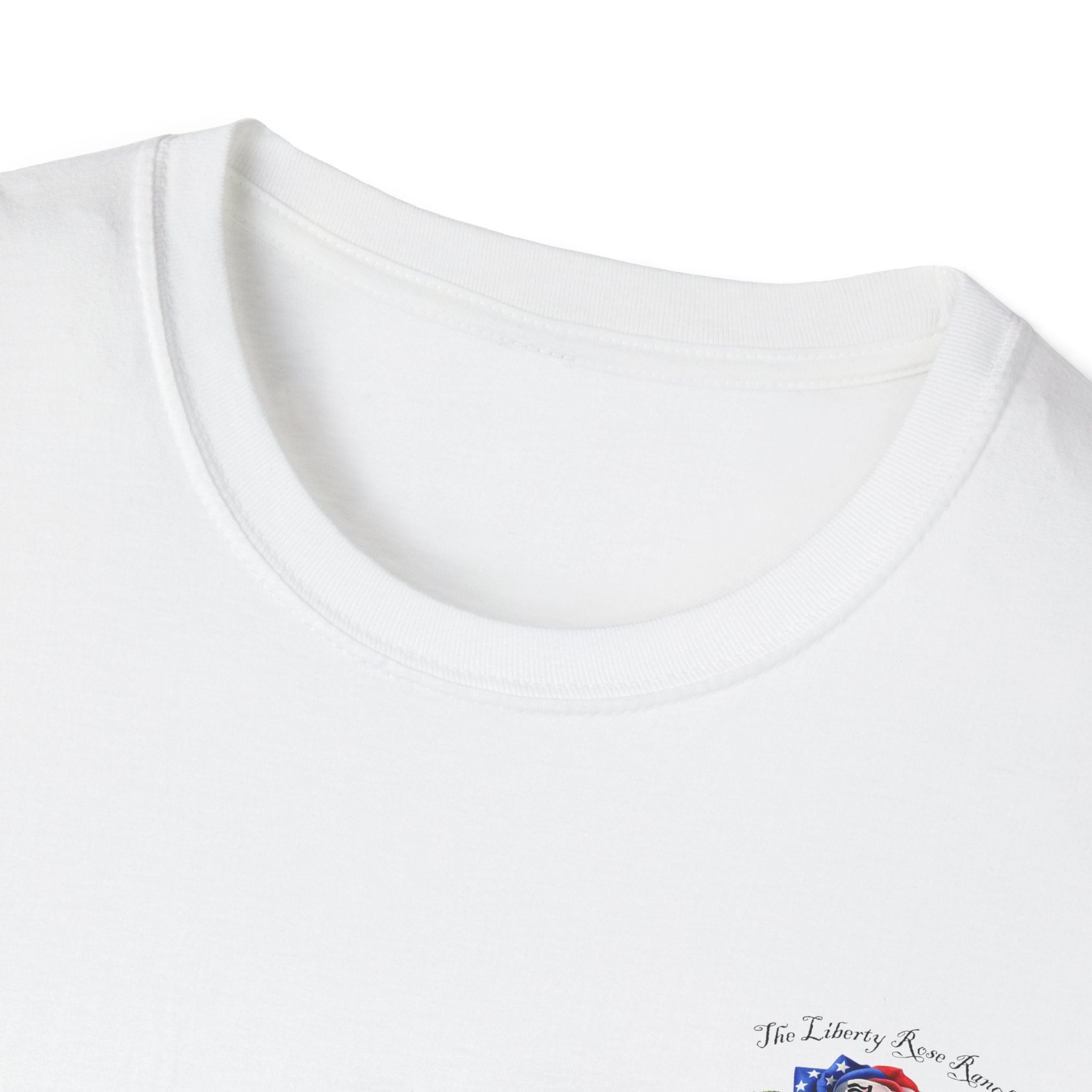 Liberty Rose T-Shirt - Patriotic Vintage Flag & Rose Design, We the People