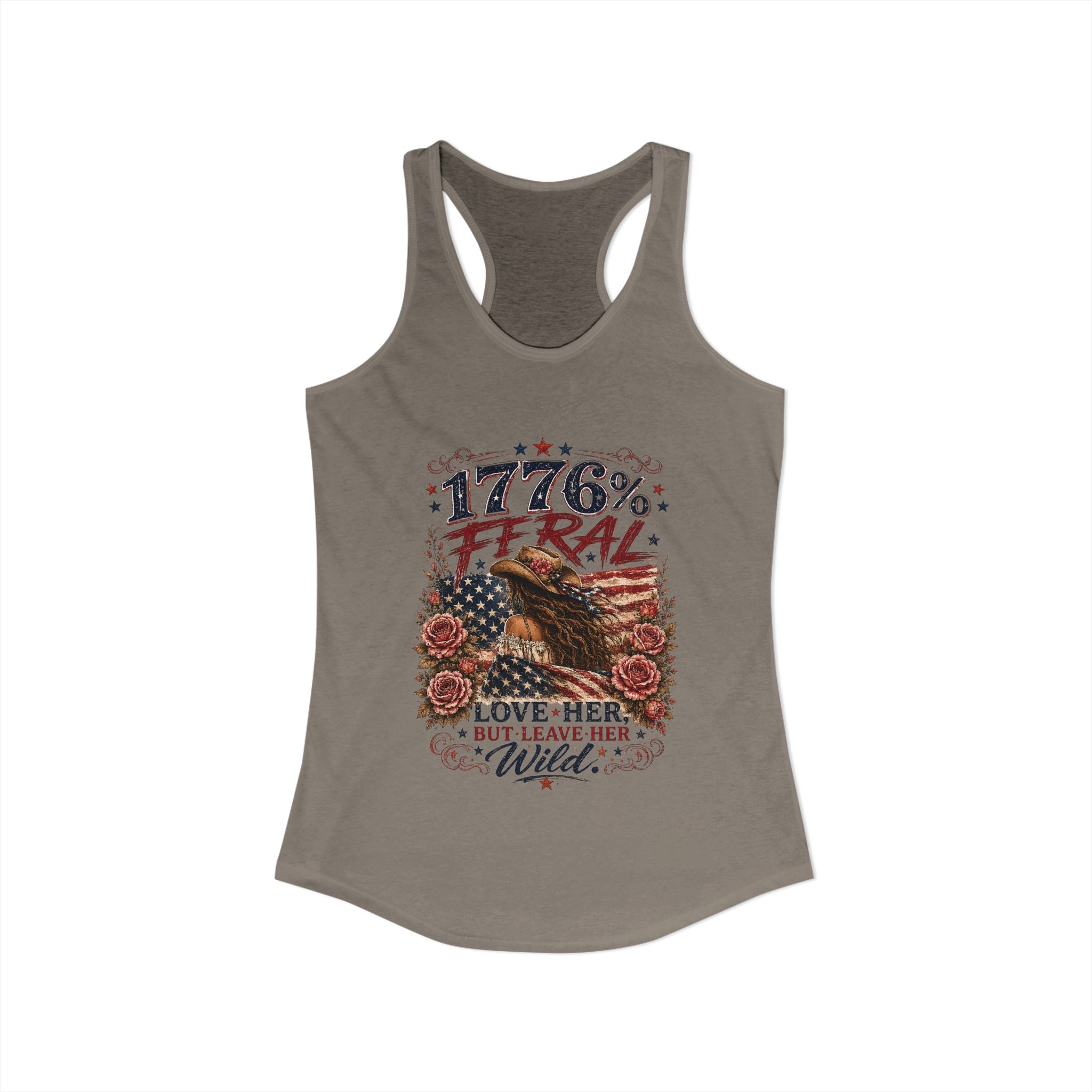 Keep Her Wild 1776% Feral Roses Racerback Tank